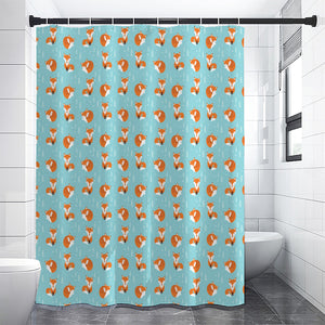 Winter Fox Pattern Print Premium Shower Curtain