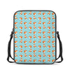 Winter Fox Pattern Print Rectangular Crossbody Bag