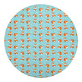 Winter Fox Pattern Print Round Blanket