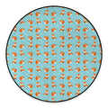 Winter Fox Pattern Print Round Floor Mat