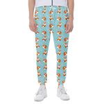Winter Fox Pattern Print Scuba Joggers