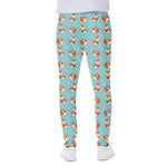 Winter Fox Pattern Print Scuba Joggers