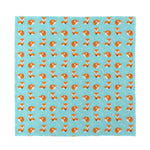 Winter Fox Pattern Print Silk Bandana