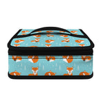 Winter Fox Pattern Print Small Lunch Bag