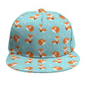 Winter Fox Pattern Print Snapback Cap