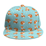 Winter Fox Pattern Print Snapback Cap