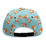Winter Fox Pattern Print Snapback Cap