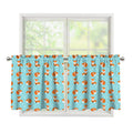 Winter Fox Pattern Print Tier Curtains