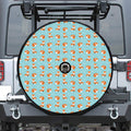 Winter Fox Pattern Print Tire Cover With Camera Hole