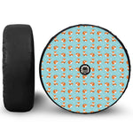 Winter Fox Pattern Print Tire Cover With Camera Hole