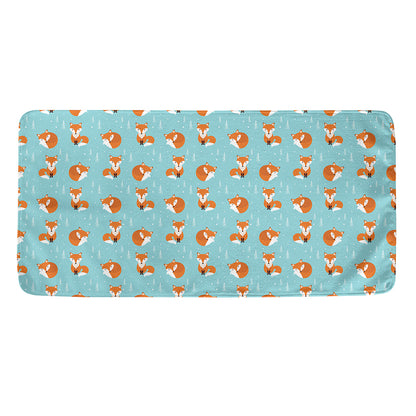 Winter Fox Pattern Print Towel