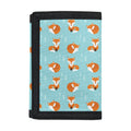 Winter Fox Pattern Print Trifold Wallet