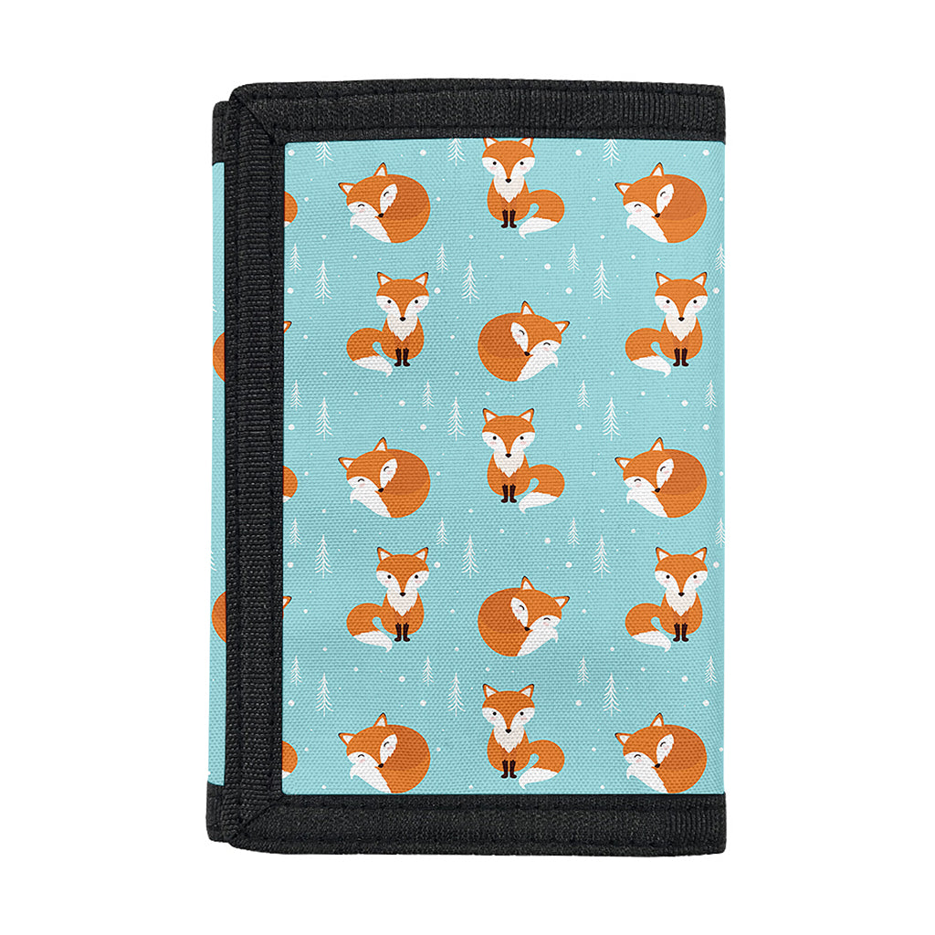 Winter Fox Pattern Print Trifold Wallet