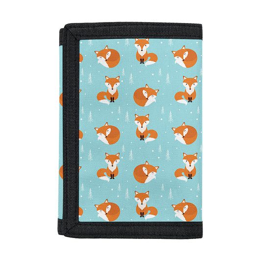 Winter Fox Pattern Print Trifold Wallet