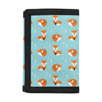 Winter Fox Pattern Print Trifold Wallet