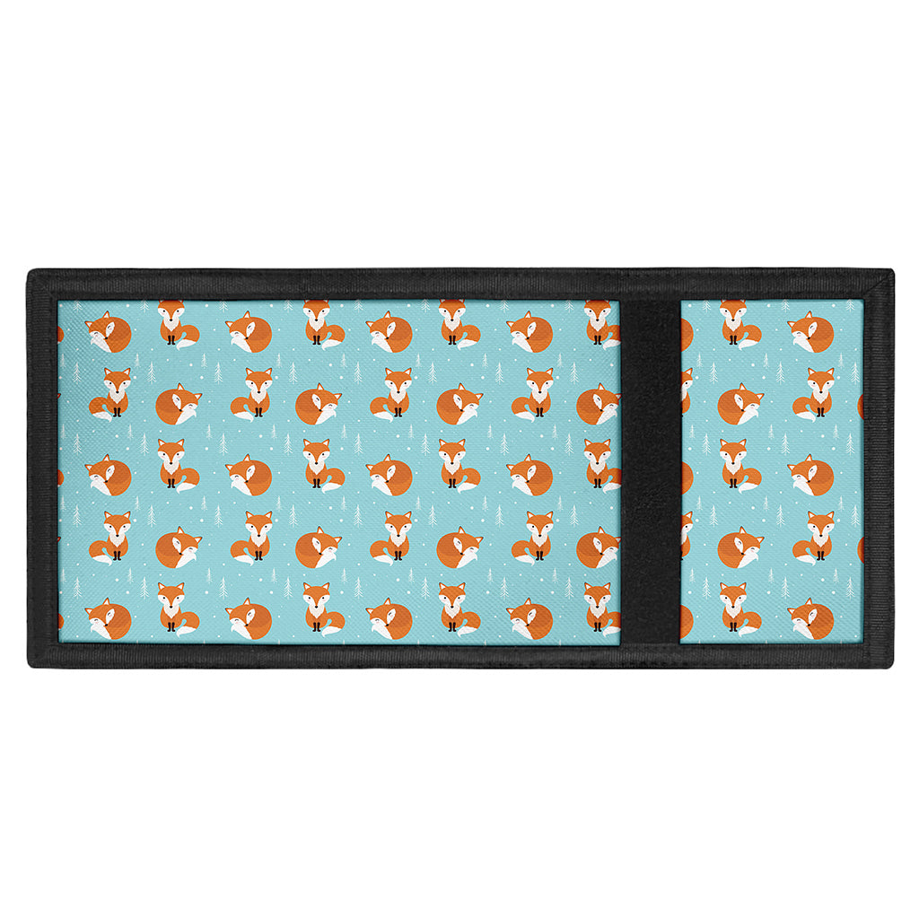 Winter Fox Pattern Print Trifold Wallet