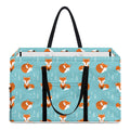 Winter Fox Pattern Print Utility Tote Bag