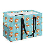 Winter Fox Pattern Print Utility Tote Bag