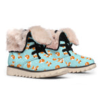 Winter Fox Pattern Print Winter Boots