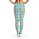Winter Fox Pattern Print Women's Leggings