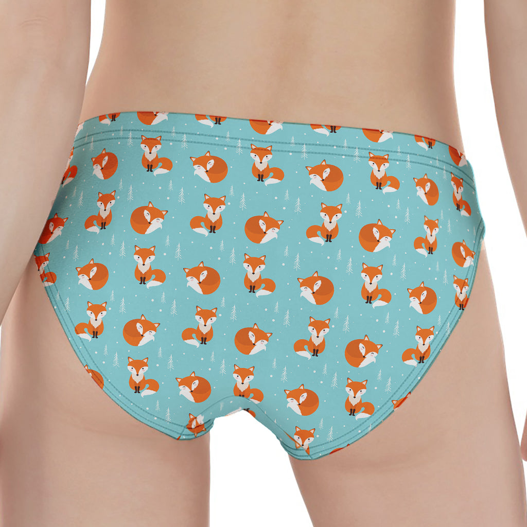 Winter Fox Pattern Print Women's Panties