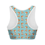 Winter Fox Pattern Print Women's Sports Bra