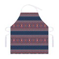 Winter Holiday Knitted Pattern Print Adjustable Apron