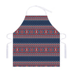 Winter Holiday Knitted Pattern Print Adjustable Apron