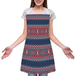 Winter Holiday Knitted Pattern Print Adjustable Apron