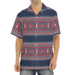 Winter Holiday Knitted Pattern Print Aloha Shirt