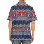 Winter Holiday Knitted Pattern Print Aloha Shirt