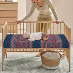 Winter Holiday Knitted Pattern Print Baby Crib Sheet