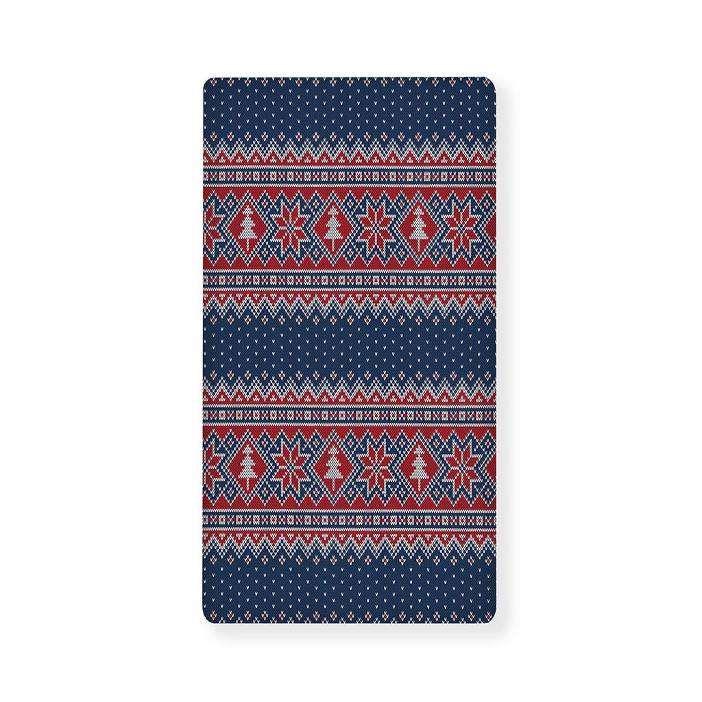 Winter Holiday Knitted Pattern Print Baby Crib Sheet