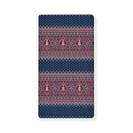 Winter Holiday Knitted Pattern Print Baby Crib Sheet