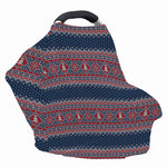 Winter Holiday Knitted Pattern Print Baby Seat Cover