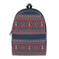Winter Holiday Knitted Pattern Print School Backpack