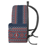 Winter Holiday Knitted Pattern Print Backpack