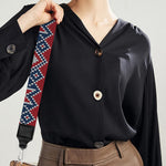 Winter Holiday Knitted Pattern Print Bag Strap