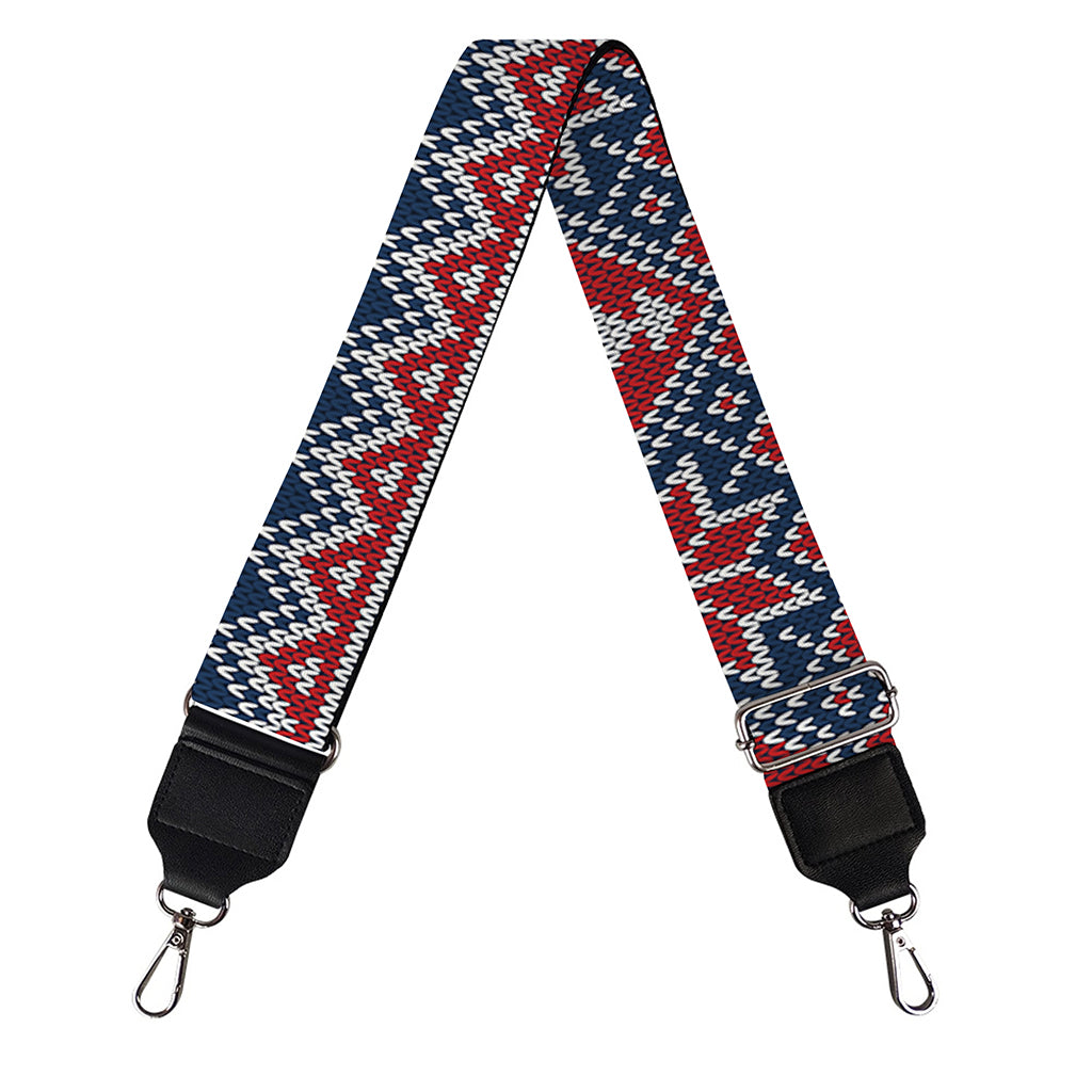 Winter Holiday Knitted Pattern Print Bag Strap