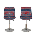 Winter Holiday Knitted Pattern Print Bar Stool Covers