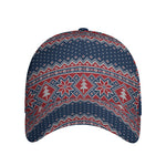 Winter Holiday Knitted Pattern Print Baseball Cap