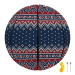 Winter Holiday Knitted Pattern Print Basketball