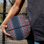 Winter Holiday Knitted Pattern Print Basketball