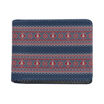 Winter Holiday Knitted Pattern Print Bifold Wallet