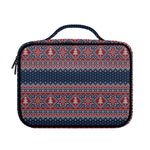 Winter Holiday Knitted Pattern Print Briefcase Bible Bag