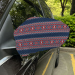 Winter Holiday Knitted Pattern Print Car Side Mirror Covers