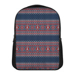 Winter Holiday Knitted Pattern Print Casual Backpack
