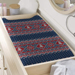 Winter Holiday Knitted Pattern Print Changing Pad Cover