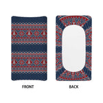 Winter Holiday Knitted Pattern Print Changing Pad Cover