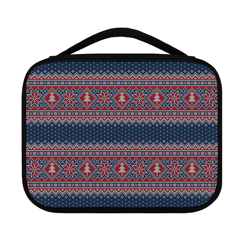 Winter Holiday Knitted Pattern Print Classic Bible Case